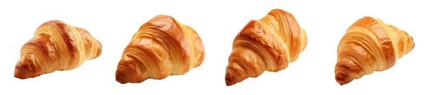 Vecteur ensemble de vecteurs de croissants isolés sur fond blanc