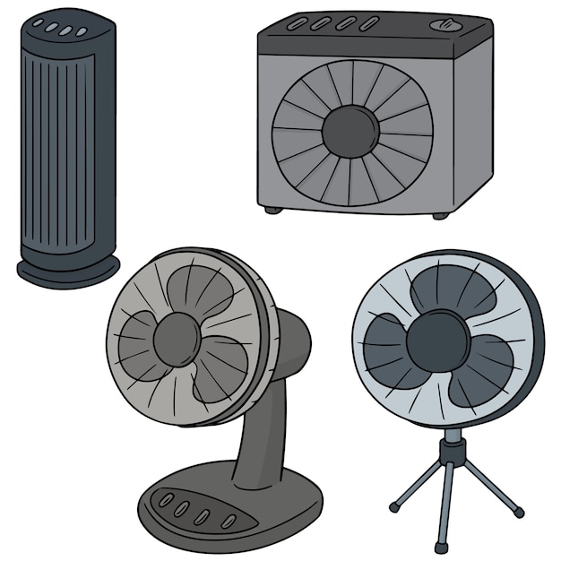 Ensemble De Vecteurs De Ventilateur