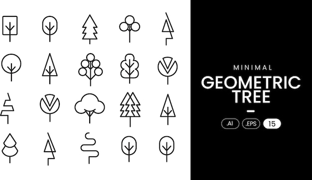 Ensemble Vectoriel D'arbre Géométrique Minimaliste