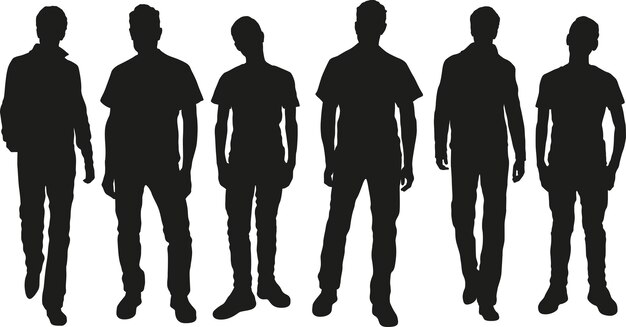 Ensemble vectoriel de silhouettes de personnes