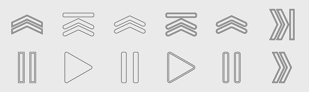 Ensemble vectoriel de Y2K Collection de symboles géométriques graphiques abstraits Cadres inspirés du brutalisme