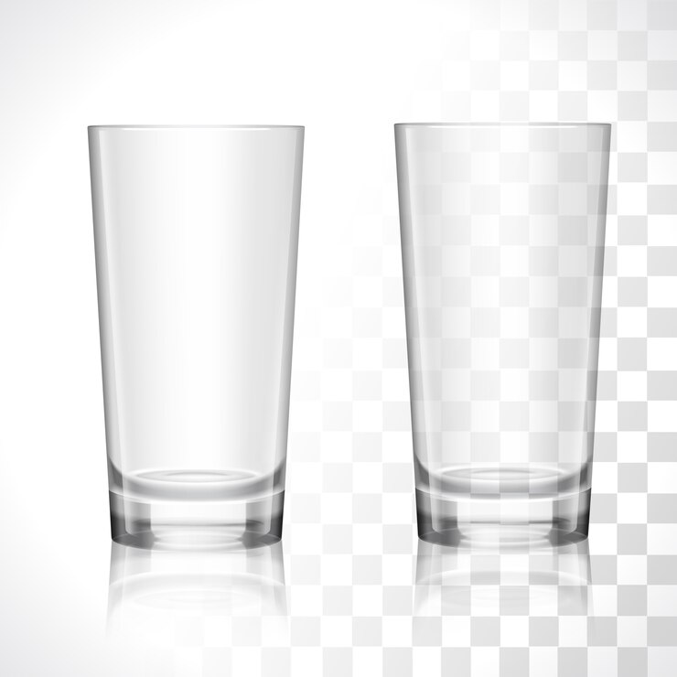 Vecteur ensemble de verres vide