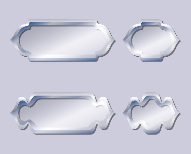 Ensemble vintage de luxe de collections de conception d'éléments de cadre islamiques pour la bannière d'insigne de fond de modèle
