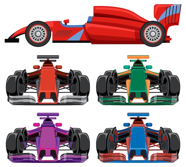 Vecteur ensemble de voiture de formule 1