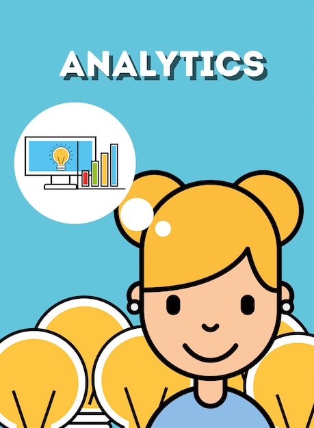 Vecteur entreprise d'analyse de personnes