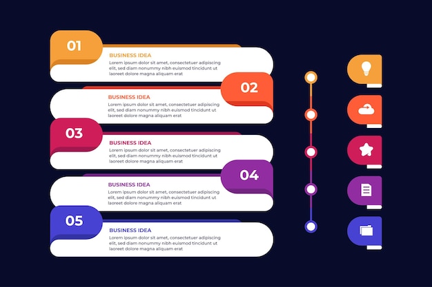 Entreprise Flat Modèle Infographique