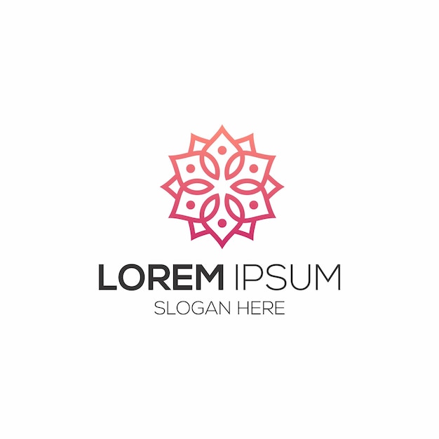 Vecteur entreprise d'icône logo lotus
