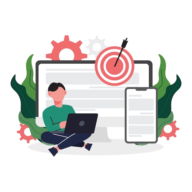 entreprise d'illustration plate