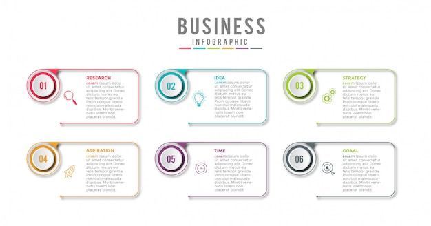 Entreprise Infographique Icône 6 Design Premium