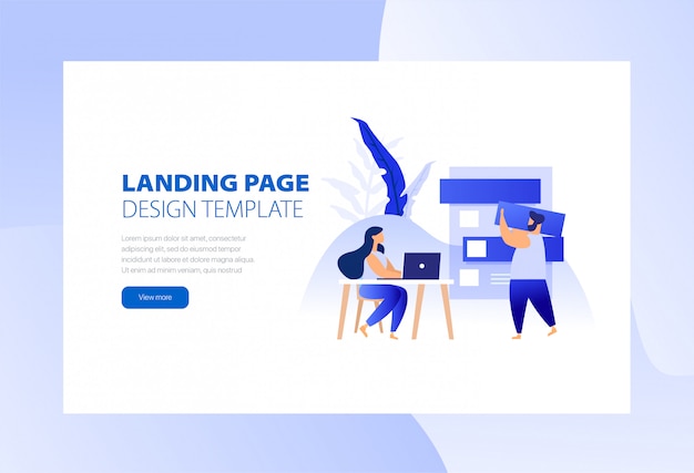 Vecteur entreprise de modèle de landing page