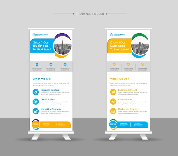 Entreprise roll up banner ou stand ou standee banner template
