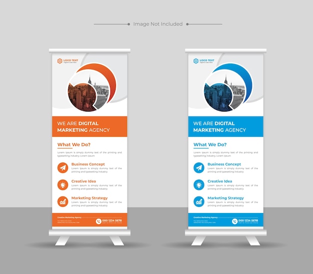 Entreprise Roll Up Banner Ou Stand Ou Standee Banner Template