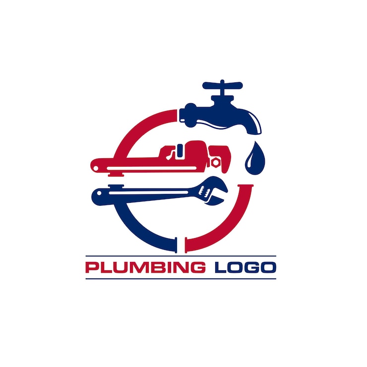 Vecteur entreprise de services de plomberie au logo moderne