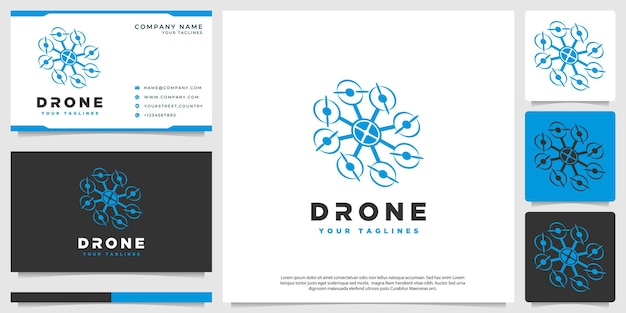 Entreprises De Technologie De Vecteur De Logo De Forme De Drone