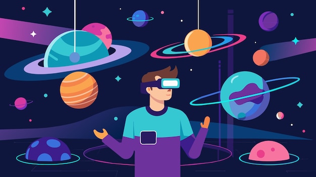 Vecteur entrez dans un univers virtuel où les données façonnent votre réalité en vous plongeant dans un univers vraiment unique et