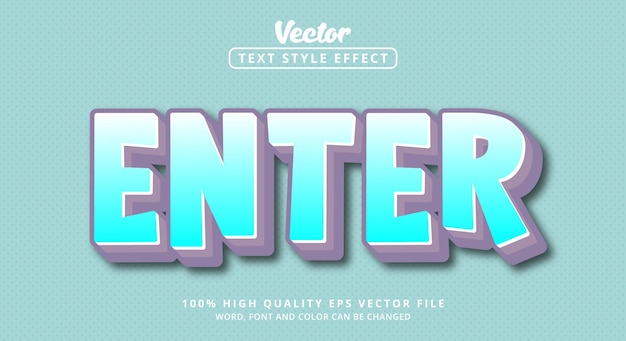 Entrez du texte avec un style de couleur bleu et violet, effet de texte modifiable
