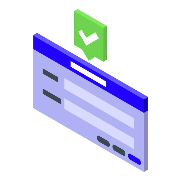 Entrez l'icône de protection par mot de passe Isométrique de l'icône vectorielle de protection par mot de passe pour la conception Web isolée sur fond blanc