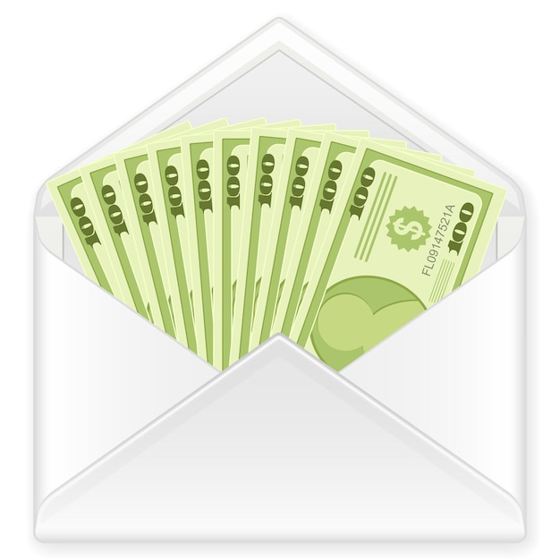 Enveloppe avec billets