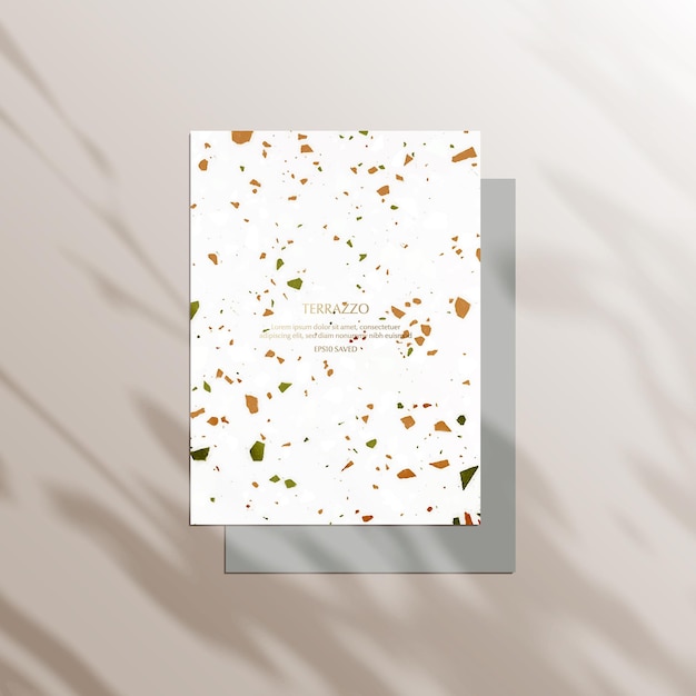 Vecteur enveloppe de carte de vœux d'invitation de mariage à motif de terrazzo