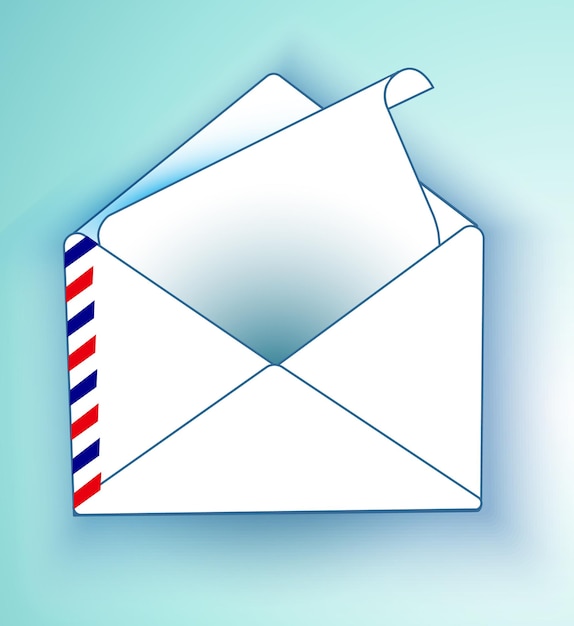 Une Enveloppe Avec Une Lettre Sur Un Fond Clair Enveloppe Postale Vectorielle Avec L'envoi