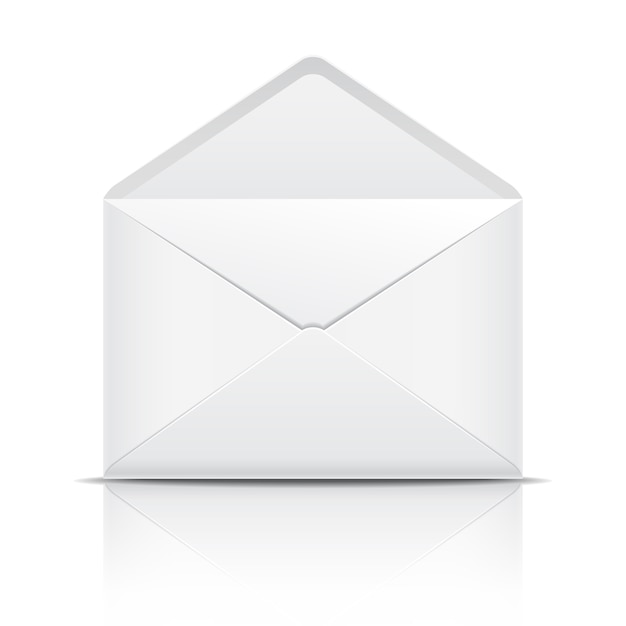 Enveloppe ouverte blanche. illustration