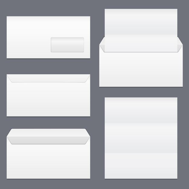 Enveloppes et papier vierge
