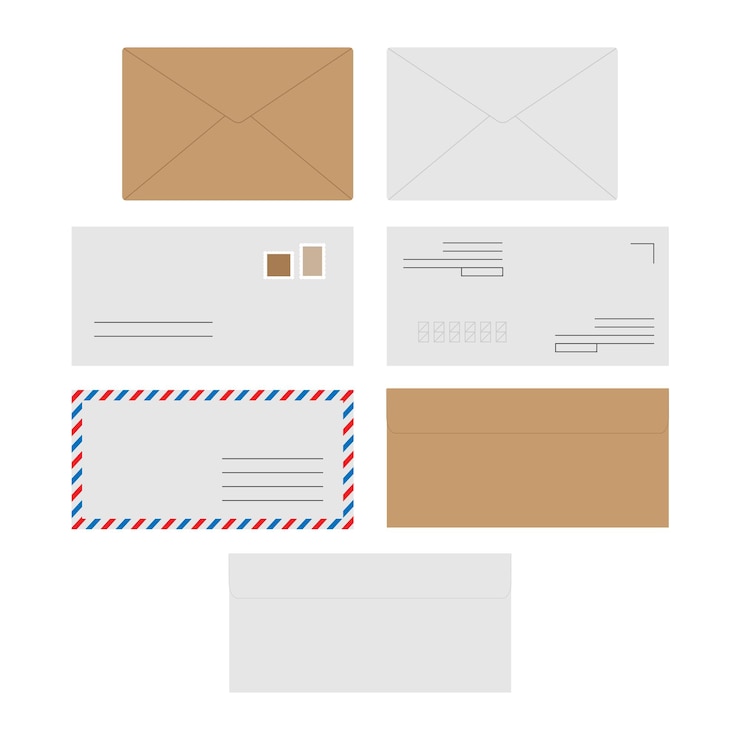Vecteur enveloppes postales