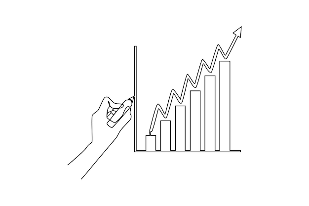 Épargne et investissement ou planification de l'argent Concept pour le retour d'argent et d'investissement Une ligne dessiner illustration vectorielle de conception graphique