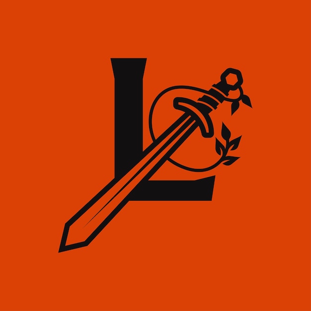 Vecteur Épée alphabet l logo
