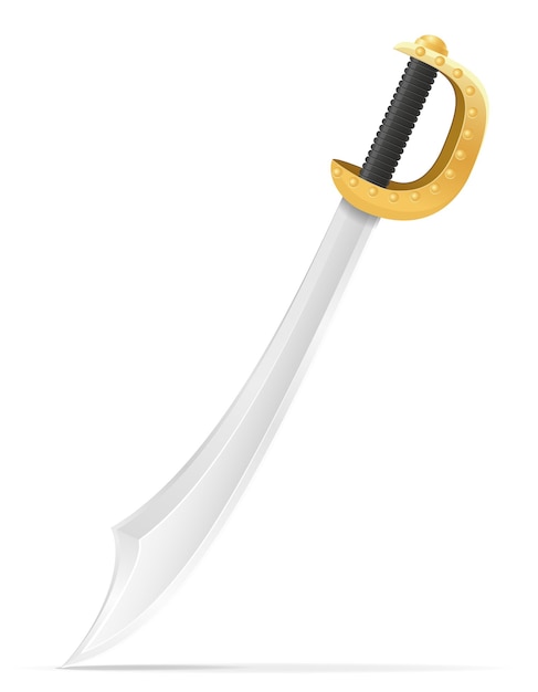 Vecteur Épée de bataille médiévale stock vector illustration isolé sur fond blanc