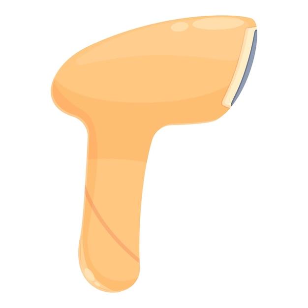 Epilateur, icône, dessin animé, vecteur, épilation cheveux, traitement laser