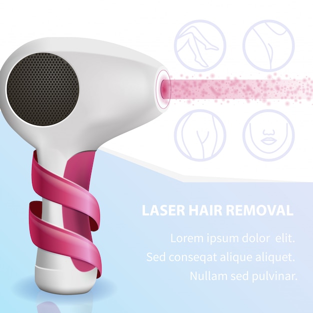 Épilateur laser pour l&#39;épilation au travail et les icônes