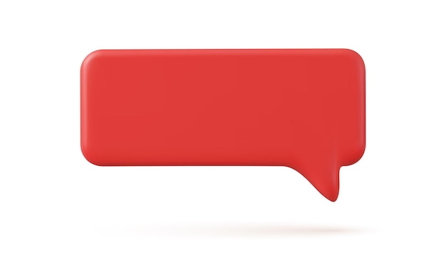 Épingle de bulle de discours rouge blanc