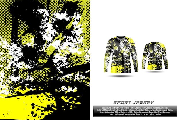 Équipe De Jersey De Fond Grunge Abstrait, Course, Cyclisme, Football 011