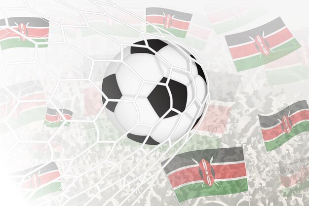 Vecteur l'équipe nationale de football du kenya a marqué un but.