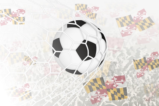 Vecteur l'équipe nationale de football du maryland a marqué un but.