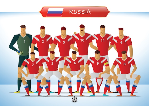 Vecteur Équipe nationale de football de la russie pour le tournoi international