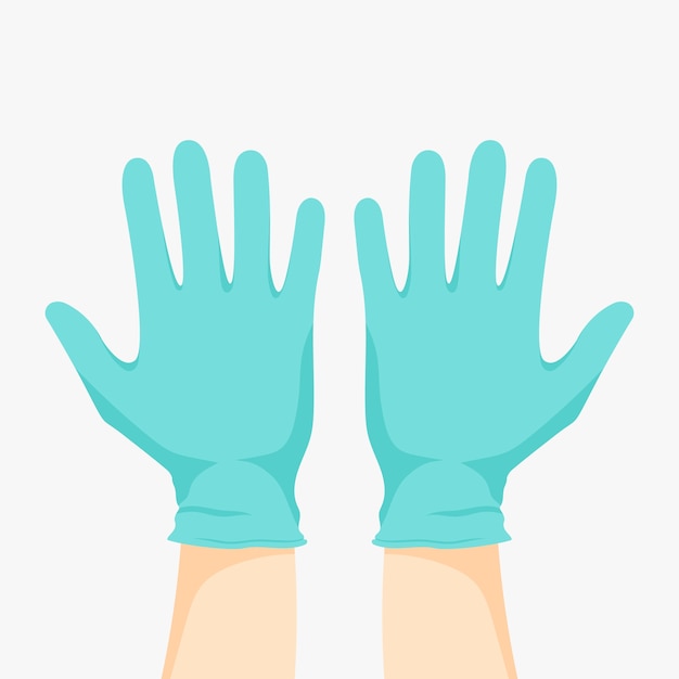 Équipement de gants bleus hygiène de protection