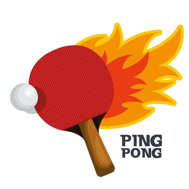 équipement de ping pong sport vector illustration design