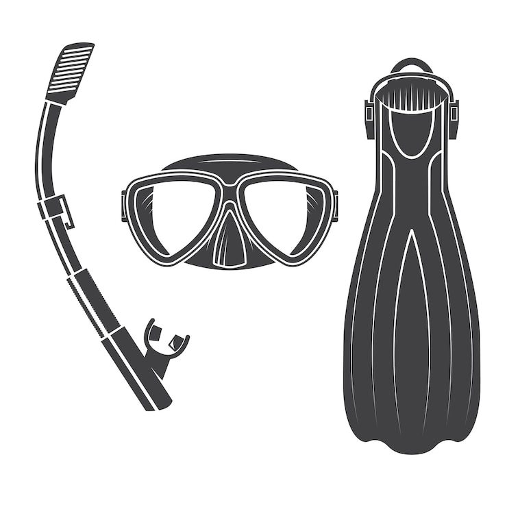 Vecteur équipement de plongée sous-marine