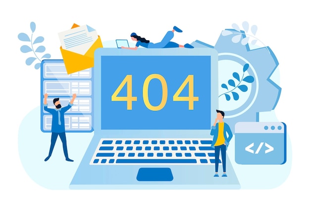 Erreur 404 Concept D'échec De Connexion Internet De Recherche Web