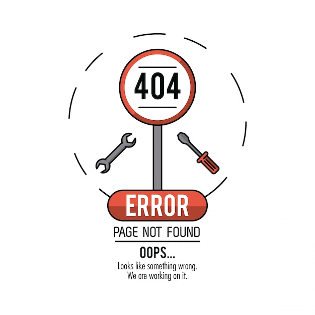 Erreur 404 Infographie Sur Fond Blanc