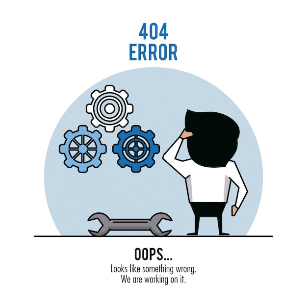 Erreur 404 Infographie Sur Fond Blanc