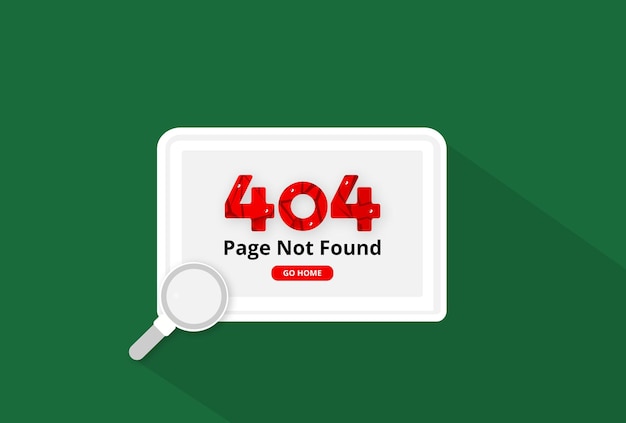 Erreur 404 Page Introuvable Fond D'illustration De Concept Naturel Pour La Page De Destination Manquante Sur Le Web