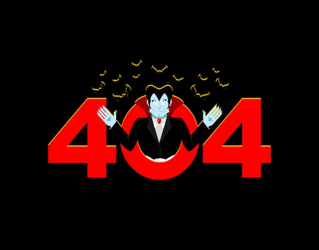 Erreur 404, Page Introuvable Pour Le Site Web Avec Vampire