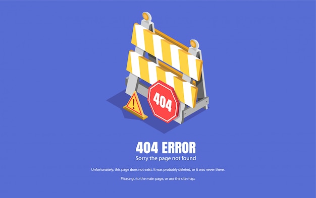 Erreur 404, Signe De Réparation. Illustration Isométrique, Arrière-plan Pour Les Pages Web.