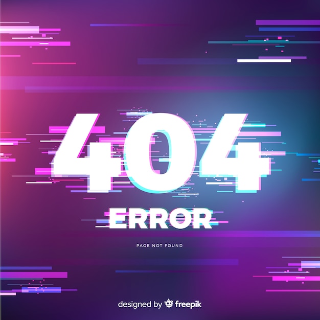 Erreur Glitch 404 Fond De Page