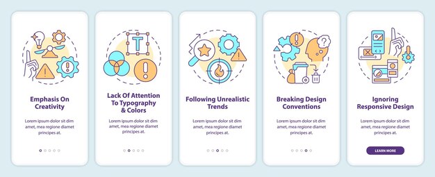 Erreurs de concepteur Web lors de l'intégration de l'écran de l'application mobile