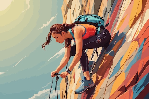 L'escalade Sportive Dame Montagne Océan