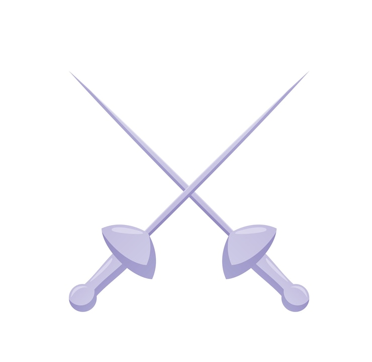 Vecteur escrime, épée, isolé, vecteur, illustration